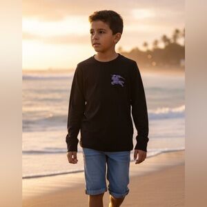 NWT- Burberry Long Sleeve Tee (Size 6)